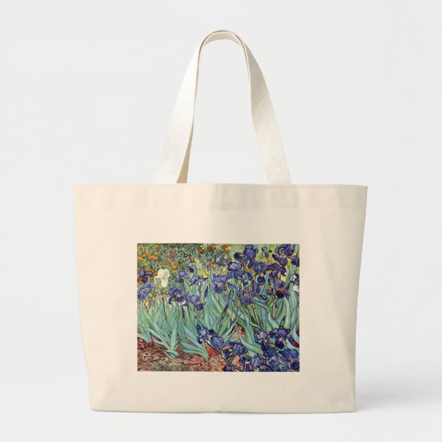 Bolsa Tote Grande Íris por Vincent van Gogh 1898 (Frente)