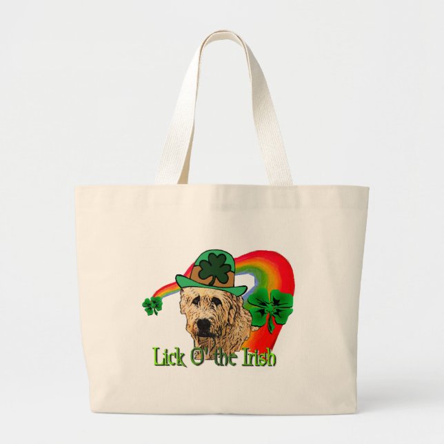 Bolsa Tote Grande Irish Wolfhound St Patricks (Frente)