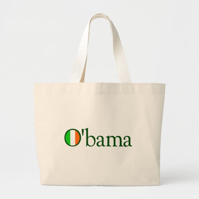Bolsa Tote Grande Irlandês de Obama (Frente)