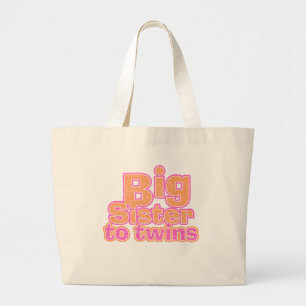 Bolsa Tote Grande Irmã mais velha aos gêmeos