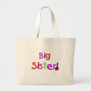 Bolsa Tote Grande Irmã mais velha brilhante do texto