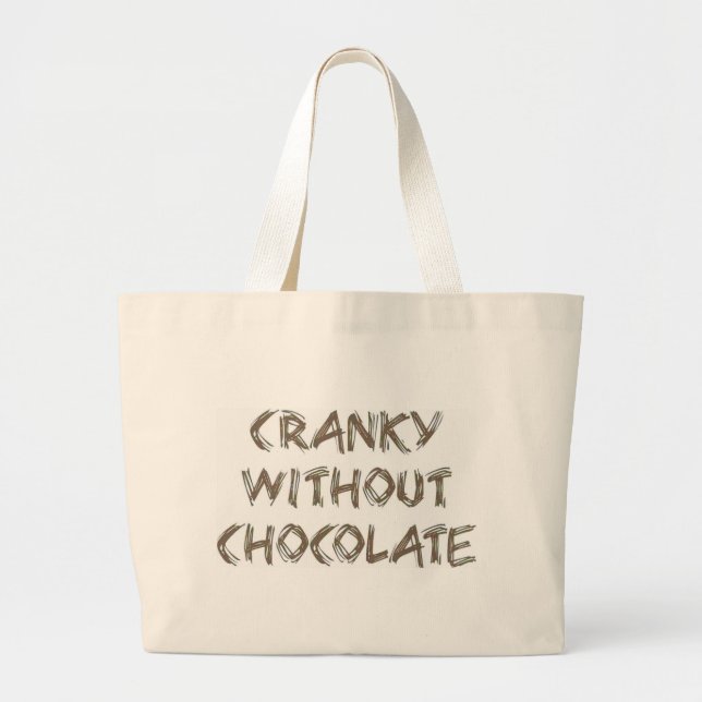 Bolsa Tote Grande Irritadiço sem chocolate (Frente)