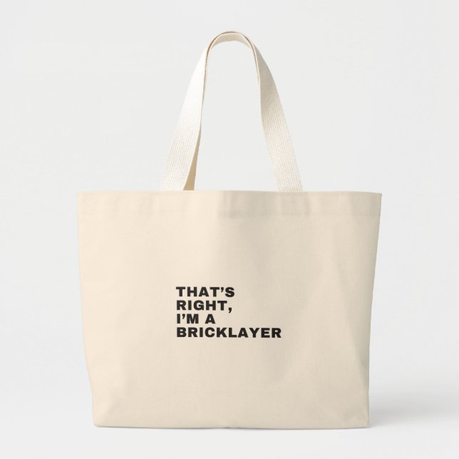 BOLSA TOTE GRANDE ISSO, EU SOU BRICKLAYER (Frente)