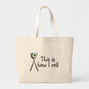 Bolsa Tote Grande Isto é como eu rolo o sushi
