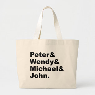 Bolsa Tote Grande J.M. Peter Pan de Barrie Peter Wendy Michael