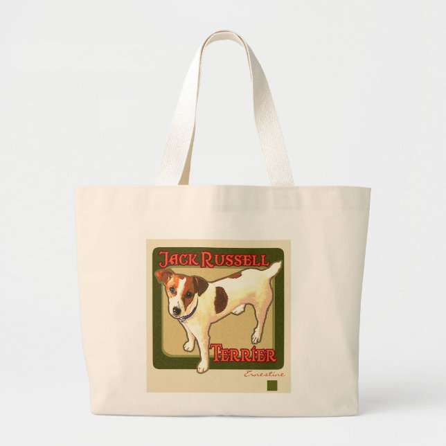 Bolsa Tote Grande Jack Russell Terrier (Frente)