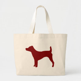 Bolsa Tote Grande Jack Russell Terrier (vermelho)