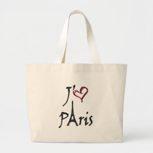 Bolsa Tote Grande j'aime Paris