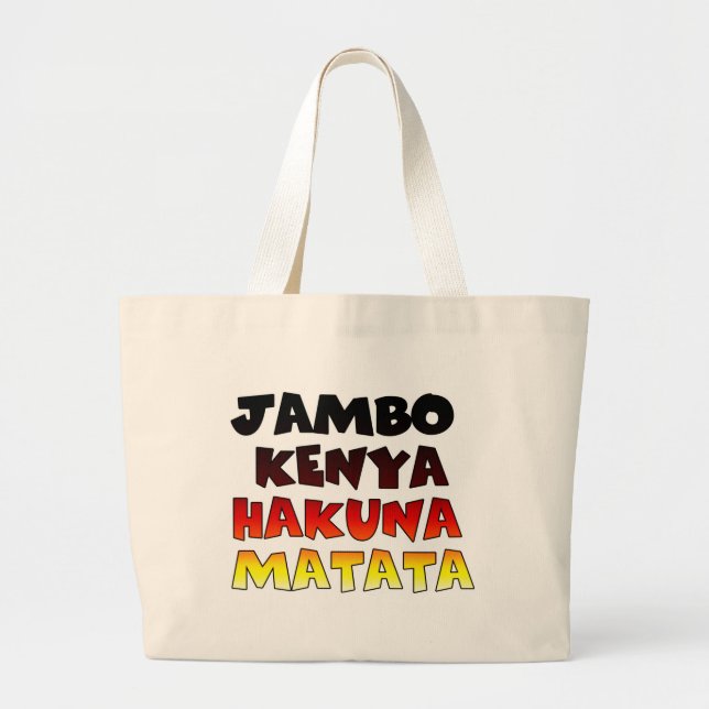 Bolsa Tote Grande Jambo Kenya Hakuna Matata (Frente)