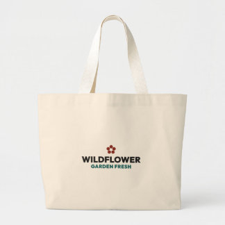 Bolsa Tote Grande Jardim de Flores Silvestres Flores Florais Jardine