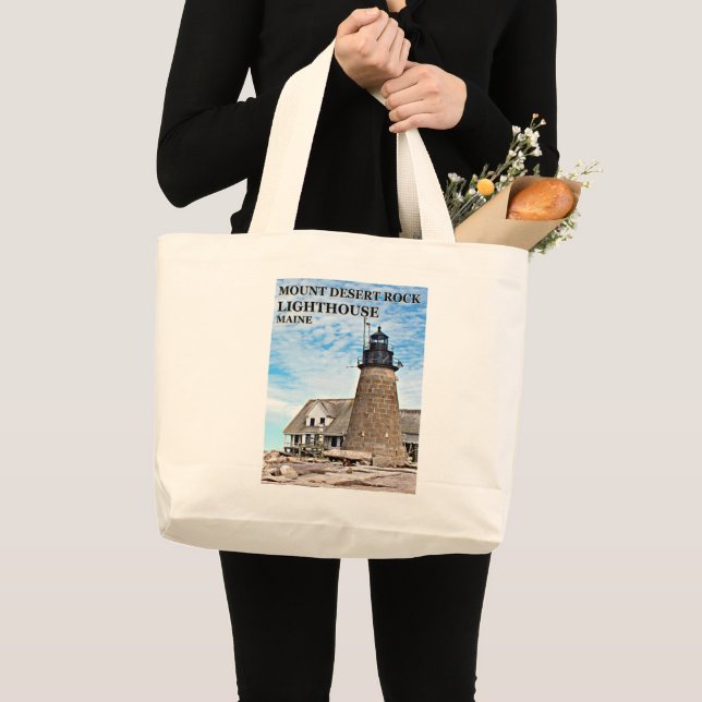 Bolsa Tote Grande Jardim do Monte Desert Rock, Maine Tote Bag (Frente (produto))