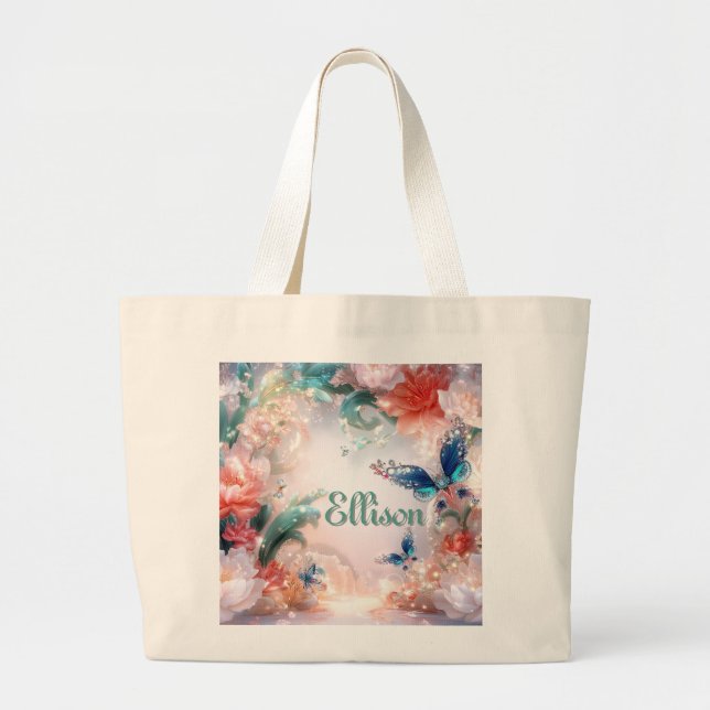 Bolsa Tote Grande Jardim Encantado (Frente)