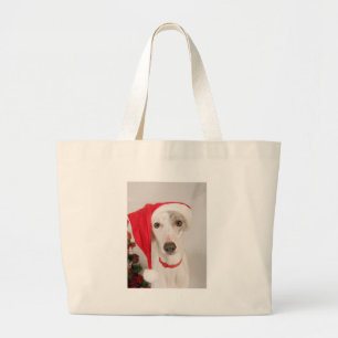 Bolsa Tote Grande Jaspe o cão do Natal
