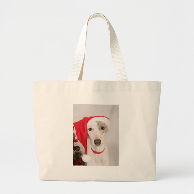 Bolsa Tote Grande Jasper, o Cachorro de Natal (Frente)