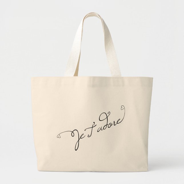 Bolsa Tote Grande Je T adore (Frente)
