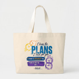 Bolsa Tote Grande Jeremias 29:11 Esperança. Propósito. Promessa.
