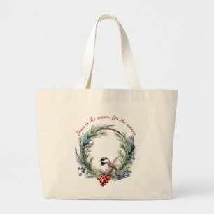 Bolsa Tote Grande JESUS É A RAZÃO PARA A Citação de Natal da SEASON