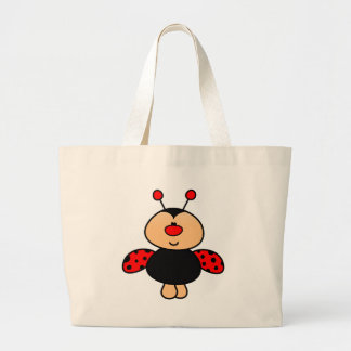 Bolsa Tote Grande joaninha bonito doce