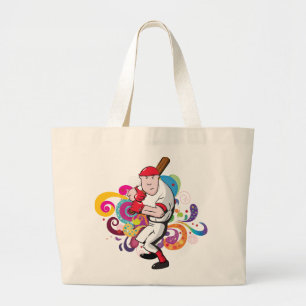 Bolsa Tote Grande Jogador de beisebol