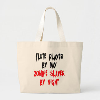 Bolsa Tote Grande Jogador de Flute da Camada Zombie