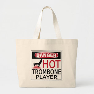 Bolsa Tote Grande Jogador de Trombone quente