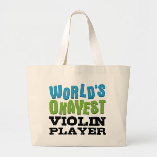 Bolsa Tote Grande Jogador de Violino mais Okayest do Mundo