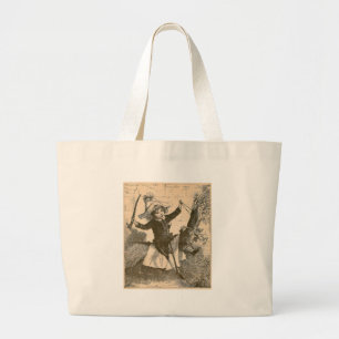 Bolsa Tote Grande Jogando jogos do pônei