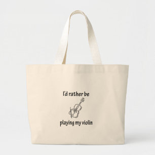 Bolsa Tote Grande Jogando meu violino