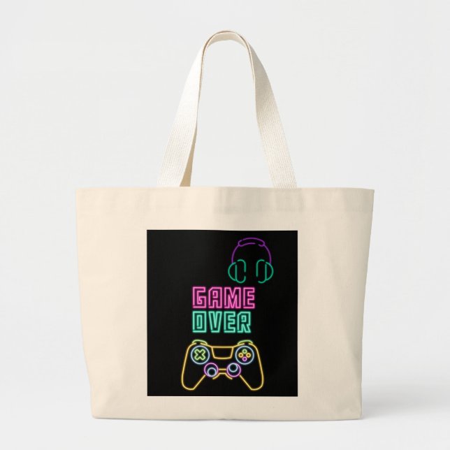 Bolsa Tote Grande Jogo legal Neon (Frente)