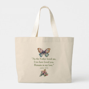 Bolsa Tote Grande John 15:9 Deus do amor