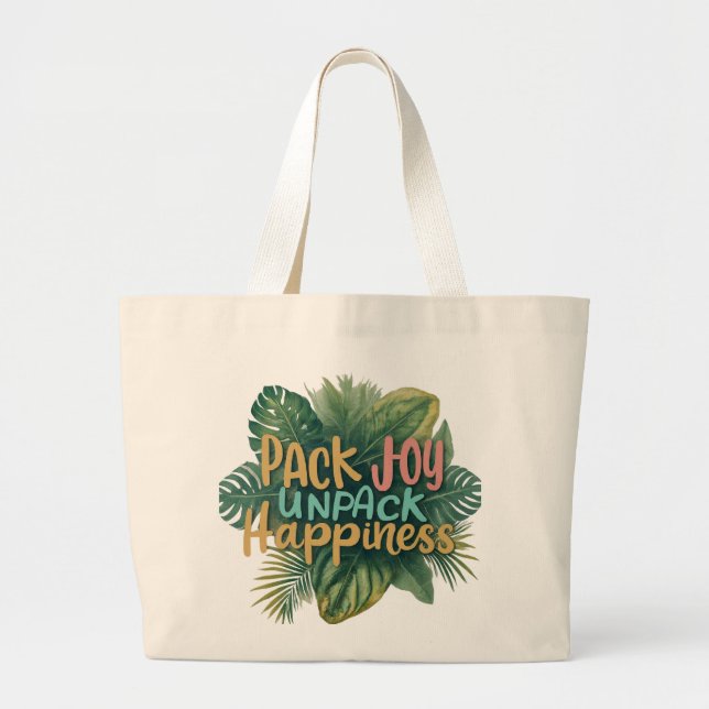 Bolsa Tote Grande Joy Pack, Desempacotar a felicidade - Saco de Tote (Frente)