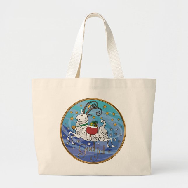 Bolsa Tote Grande Julbock Yuletide Tote Bag (Frente)