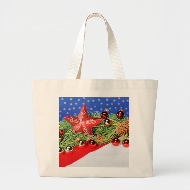 Bolsa Tote Grande Jumbo Einkaufstasche froes Weihnachtsfest (Frente)