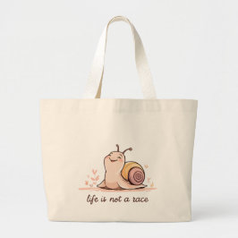 Bolsa Tote Grande Jumbo Snail Design Tote | Life Is Not a Race