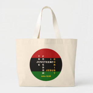 Bolsa Tote Grande JUNETEENTH Christian Crossword