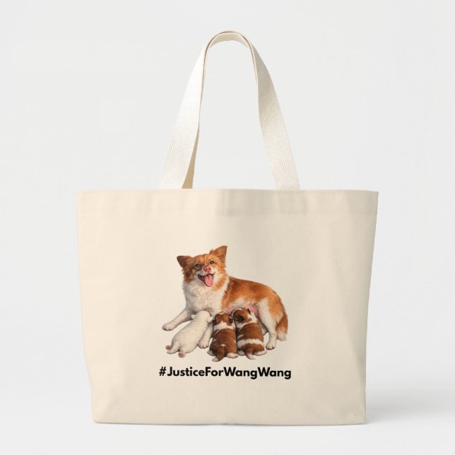 Bolsa Tote Grande Justice for Wang Wang (Frente)