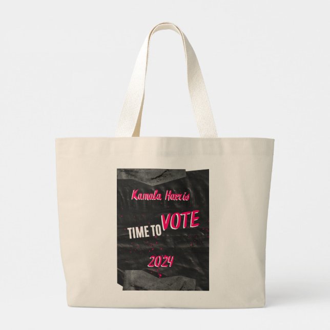 Bolsa Tote Grande Kamala Harris Tote Bag. Ampla (Verso)