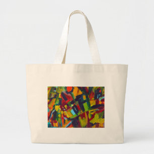 Bolsa Tote Grande Kandinsky 304 Abstrato Colorido