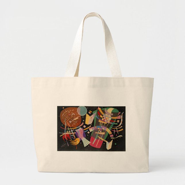 Bolsa Tote Grande Kandinsky Composition X Abstrato Trabalho de arte (Frente)