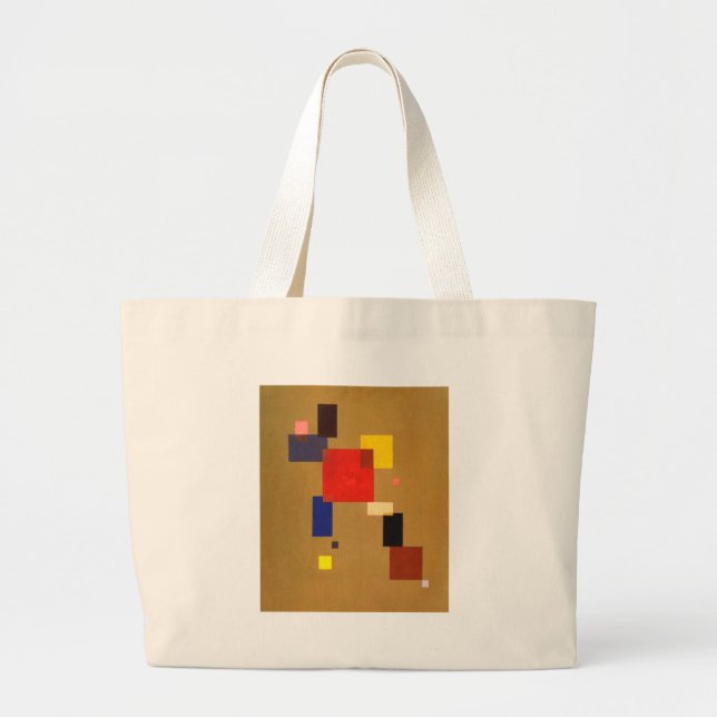 Bolsa Tote Grande Kandinsky Treze Retângulos Abstrato Painting (Frente)