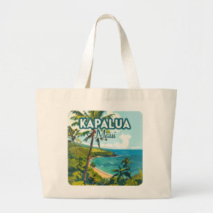Bolsa Tote Grande Kapalua Maui Hawaii Bay Beach Vacer Retro