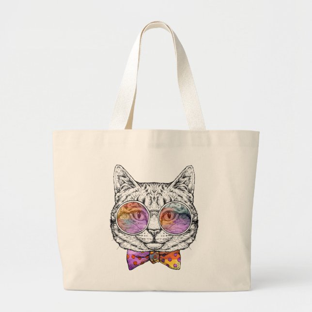 Bolsa Tote Grande Kat Gatinho Sábio (Frente)