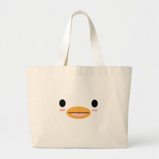 Bolsa Tote Grande Kawaii Duck Tongue "Muito fofo para ser sério."
