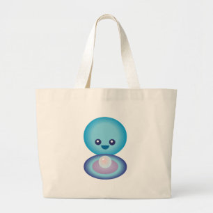 Bolsa Tote Grande Kawaii Happy Clam