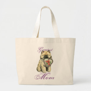 Bolsa Tote Grande Keeshond Heart Mãe