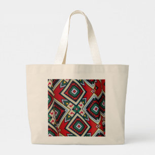 Bolsa Tote Grande Kente Geometric Tapestry