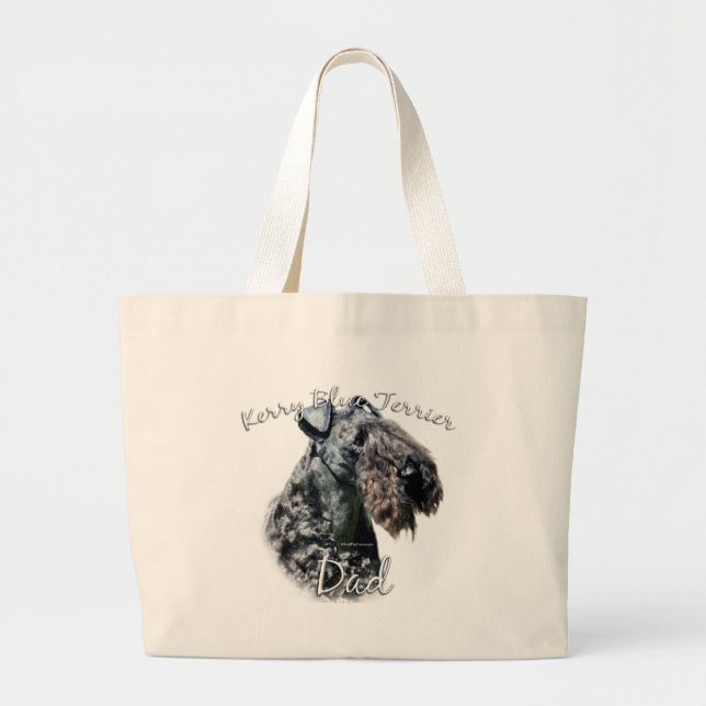 Bolsa Tote Grande Kerry Blue Terrier Pai 2 (Frente)