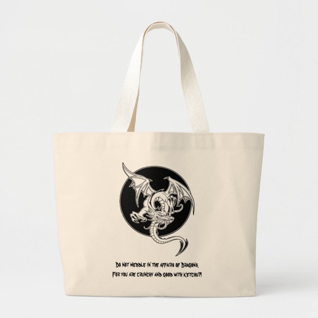 Bolsa Tote Grande Ketchup 1 do dragão (Frente)