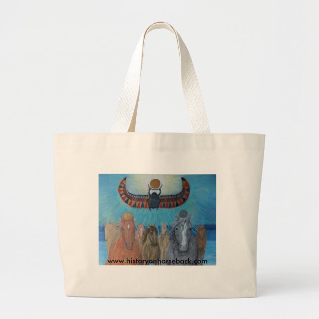 Bolsa Tote Grande Khonsu e re ligação os cavalos do rei (Frente)
