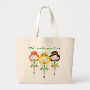 Bolsa Tote Grande KIDLETS dançarina irlandesa dançando grupo de calç